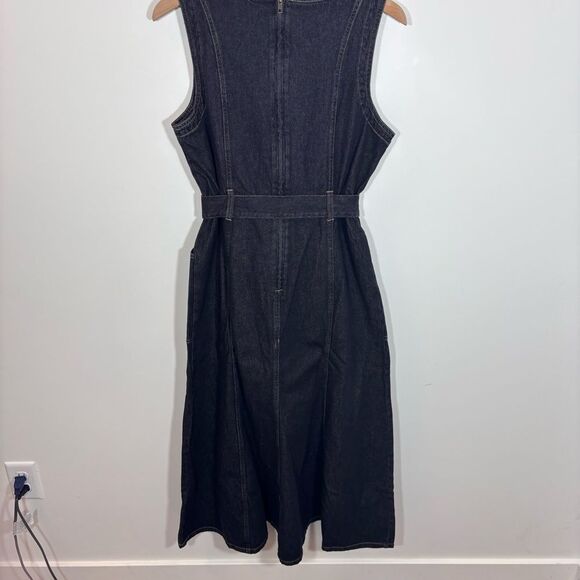 Sundance Poppy Denim Dress in Washed Black NEW Size 12 - Picture 7 of 14